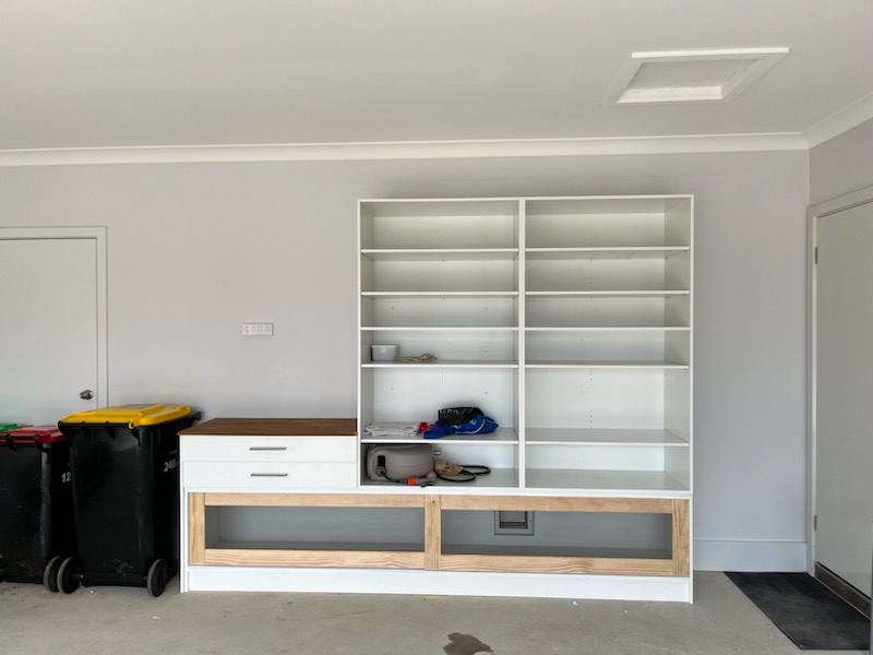 cabinet with pet cage