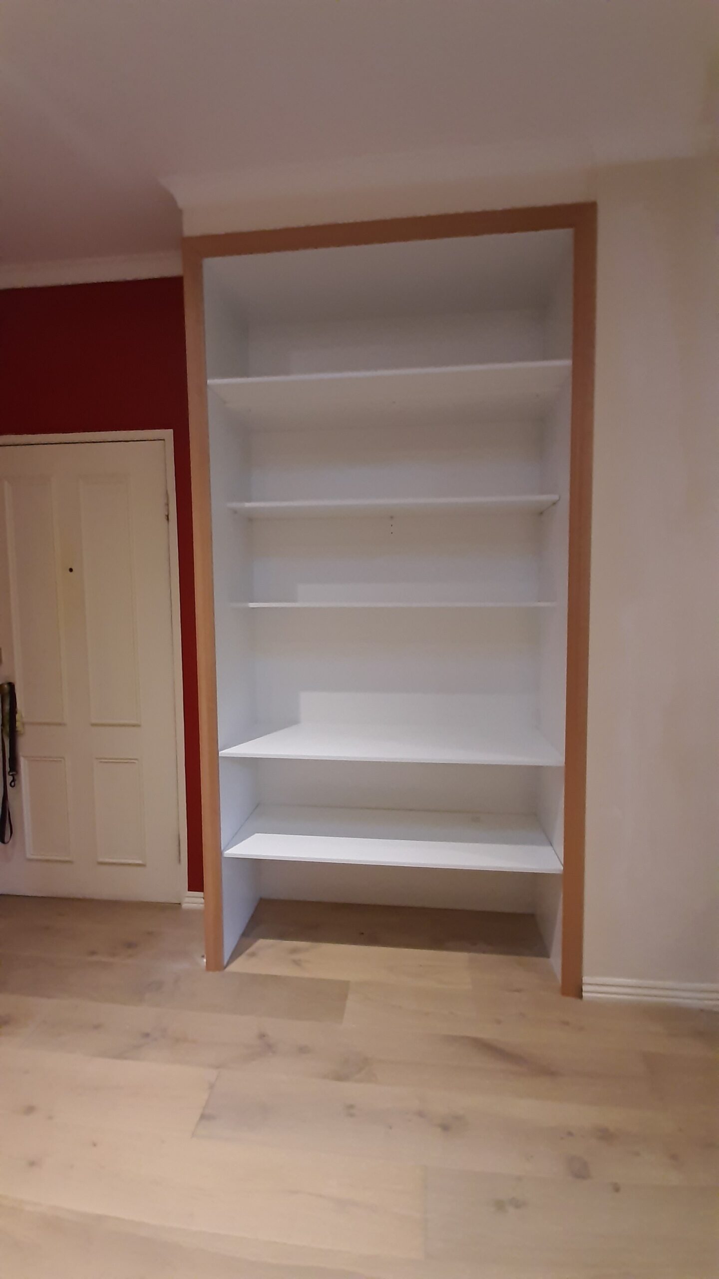 Built-in cavity shelves